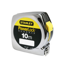 Рулетка STANLEY "Powerlock" : L= 10 x 25 мм. сталева стрічка з покр. Mylar, хромов. корпус