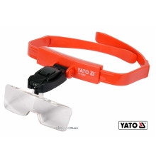 Лінза на голову з підсвіткою YATO: 2 LED, 5 шт. з кратністю: 1х, 1.5х, 2х, 2.5х, 3.5х [40]