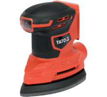 Шлифмашина вибрационная аккумуляторная YATO:18В, вибрация 7,34±1,5 м/с², 84х184мм(БЕЗ АККУМУЛЯТОРА) [4]