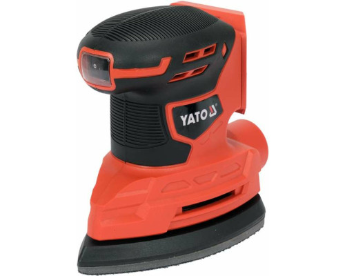 Шліфмашина вібраційна акумуляторна YATO:18В, вібрація 7,34 ± 1,5 м/с², 84х184мм(БЕЗ АКУМУЛЯТОРА) [4]