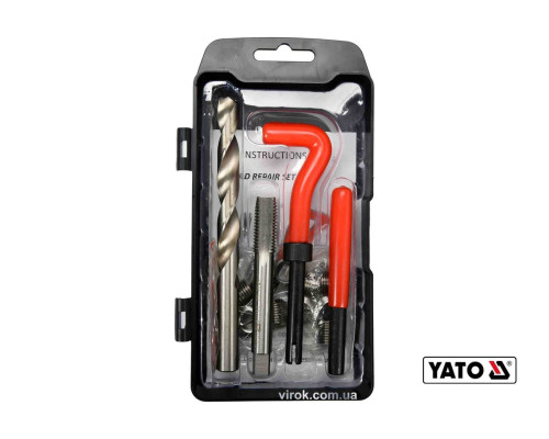 Набор для ремонта резьбы YATO: М12 x 1.75 мм, HSS 4241/4341, 30 шт [20/40]