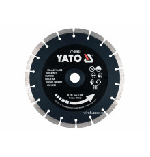Диск відрізний алмазний по каменю і бетону YATO Ø=230x2.2x10x22.2 мм, в мокрому і сухому режимі [25]