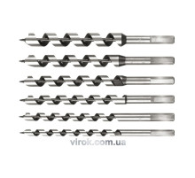 Набор сверл спиральных по дереву STHOR: Ø=10-20 мм, L=230 мм.