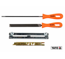 Засоби для гостріння відрізних ланцюгів з напильником YATO : Ø=4.8 мм, 4 шт [50]