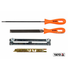 Засоби для гостріння відрізних ланцюгів з напильником YATO : Ø=4.8 мм, 4 шт [50]