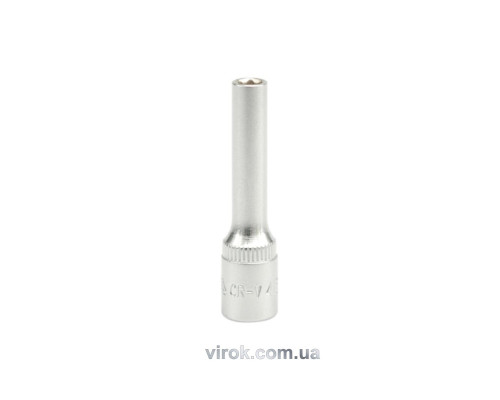 Головка торцева 6-гранна YATO : подовжена, квадрат 1/4", М= 4,5 мм, L= 50 мм [24/240/480]