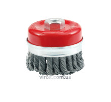 Щетка - крацовка VOREL чашевидная, с гайкой М14, Ø-65мм усиленные [12/36]