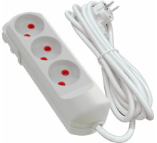 Удлинитель сетевой VIROK: l= 2 м, с 3 гнездами без заземления