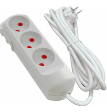 Подовжувач мережевий VIROK: l= 2 м, з 3 гніздами без заземлення