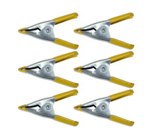 Струбцини "прищіпка" VOREL l= 50 мм, розвід губ- 20 мм зі сталі, 6 шт. [36/144]