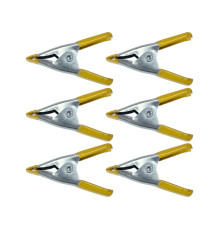 Струбцини "прищіпка" VOREL l= 50 мм, розвід губ- 20 мм зі сталі, 6 шт. [36/144]