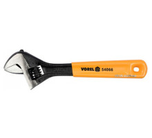 Ключ розвідний VOREL : L= 200 мм. з прогумованим руків'ям [6/60]