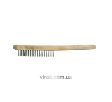 Щітка ручна з стального дроту VOREL, 3 ряди [12/120]