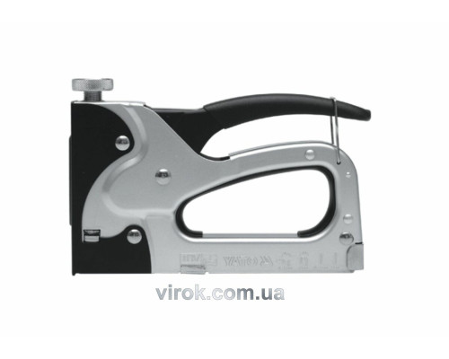 Степлер з регулятором сили YATO : для скоби/Цвяхи, b= 10.6 мм, h= 6-14 мм, t= 1,2 мм,сталь [12/24]