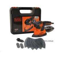 Шліфмашина вібраційна мережева B+D : P= 120 Вт, 3 шліф.поверх. 9 аксесуарів; платформа 110 мм (DW)