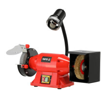 Точильний верстат зі щіткою YATO від ел-мережі 230 В, 520 Вт, диск Ø= 150/25х 32 мм [1]