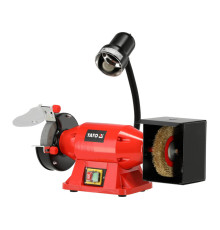 Точильний верстат зі щіткою YATO від ел-мережі 230 В, 520 Вт, диск Ø= 150/25х 32 мм [1]