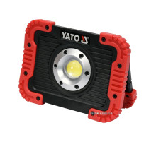 Прожектор діодний, переносний YATO акумулятор 3.7 В, 4.4 АГод; 10 Вт, 800 Lm, кабель USB [6]