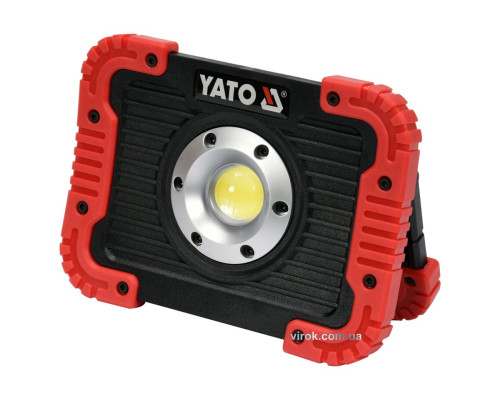Прожектор діодний, переносний YATO акумулятор 3.7 В, 4.4 АГод; 10 Вт, 800 Lm, кабель USB [6]