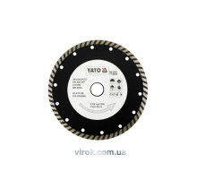 Диск алмазний турбо YATO : "TURBO" Ø= 180x8,0x22,2 мм. H= 2,8 мм [15/60]