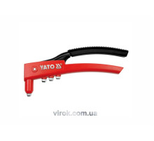 Заклепочник ручний YATO для нітів Ø= 2,4; 3,2; 4,0; 4,8 мм, l= 280 мм [6/24]