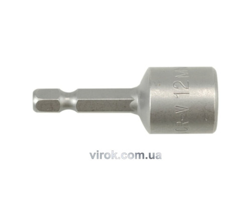 Насадка торцева магнітна 6-гранна YATO : HEX М12 x 48 мм. HEX Ø= 1/4" [200/600]