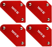 Уголки магнитные для сварки YATO: угол: 45°,90°,135°, сила удержива- 4.5кг, 43х72х12мм, 4шт [12/36]