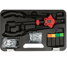 Заклепочник дворучн YATO для гвинтов заклепок М4- М8; l= 360мм з головками і заклепк 4 по 10шт, 46ел