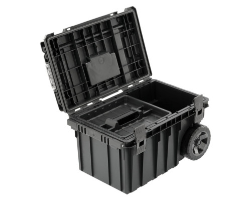 Ящик для інструментів 601TV S1 1 секція з органайзером YATO на 2-х колесах, 600x400x345 мм, пластико