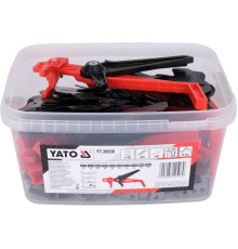 Кліпси, клини, підкладки СВП для викладання плитки YATO шов- 1,5 мм, плитка t≤ 14мм. 100+ 50+50 шт