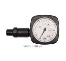 Манометр шинный VOREL круглый: 0,5-3,0 бар(DW)