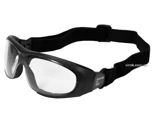 Окуляри захисні YATO прозорі з регул. еластичним пояском [12/240]