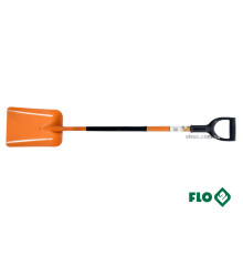 Лопата совкова FLO трапецієвидна  : металева основа HRC 45, пластикова ручка [120]