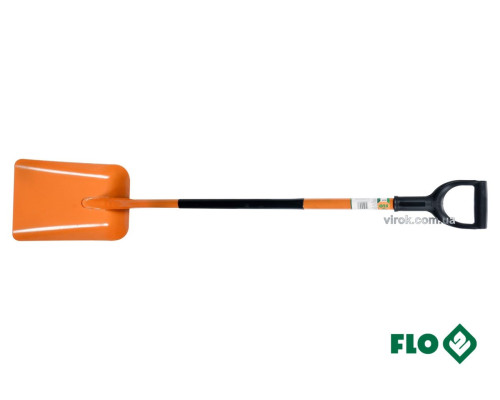 Лопата совковая FLO трапециевидная: металлическая основа HRC 45, пластиковая ручка [120]