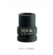 Головка торцева ударна 6-гранна YATO : квадрат 3/4", М= 19 мм, L= 50 мм [16/64]