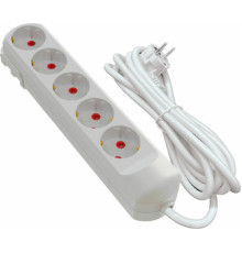 Подовжувач мережевий VIROK: l= 2 м, з 5 гніздами із заземленням
