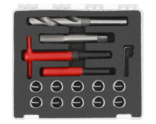 Інструменти і вставки для ремонту різьби YATO М16 х 2.0 мм, компл. 15 шт. [10]