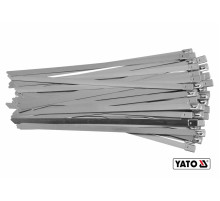 Хомут затискний YATO : 8 х 250 мм з нержавіючої сталі, пак. 50 шт [80]