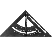 Угольник алюминиевый 90°-45°-45° YATO l= 170 мм с транспортиром и стрелкой [6/24]