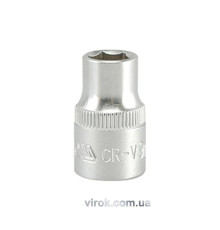 Головка торцева 6-гранна YATO : квадрат 3/8", М= 9 мм, L= 28 мм [24/240/480]