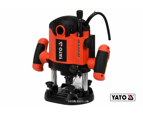 Фрезер ручной сетевой YATO : 2100 Вт, цанга Ø= 8, 12 мм, ход – 55 мм [2/36]