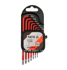 Шестигранники YATO : TORX Т9-Т30, S2. Набір 7 шт [12/48]