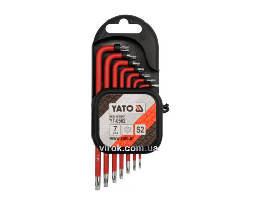 Шестигранники YATO : TORX Т9-Т30, S2. Набір 7 шт [12/48]