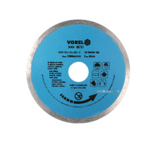 Диск відрізний алмазний суцільний VOREL : Ø= 115 мм [20/200]