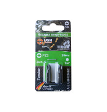 Насадка викруткова USH : POZIDRIV PZ3 x 25 мм, Уп. 2 шт.(блістер) [150]