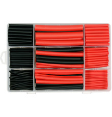 Кембрики термоусадні до t=125°C з клеєм YATO : різних розмірів, 270 шт [60]