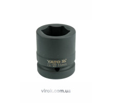 Головка торцевая ударная 6-гранная YATO: квадрат 1", М=33 мм, L=61 мм [6/24]