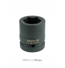 Головка торцева ударна 6-гранна YATO : квадрат 1", М= 33 мм, L= 61 мм [6/24]