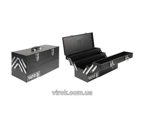 Ящик для інструменту YATO металевий 460х 200х 225 мм [1/24]