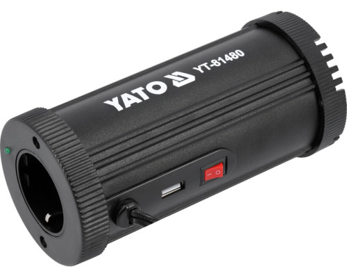 Преобразователь напряжения YATO из источника 12 В DC в 230 В, номинально – 150 Вт AC, пиковый – 300 Вт [20]